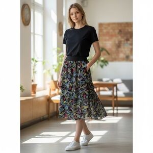 Lularoe Lola Feathers Skirt